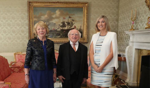president_may4 Kernel capital investment – photo of Kernel Capital with President Michael D. Higgins team